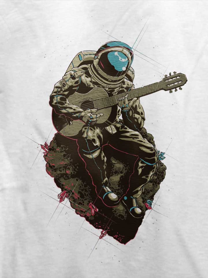 guitar-astronaut-t-shirt weiss 4