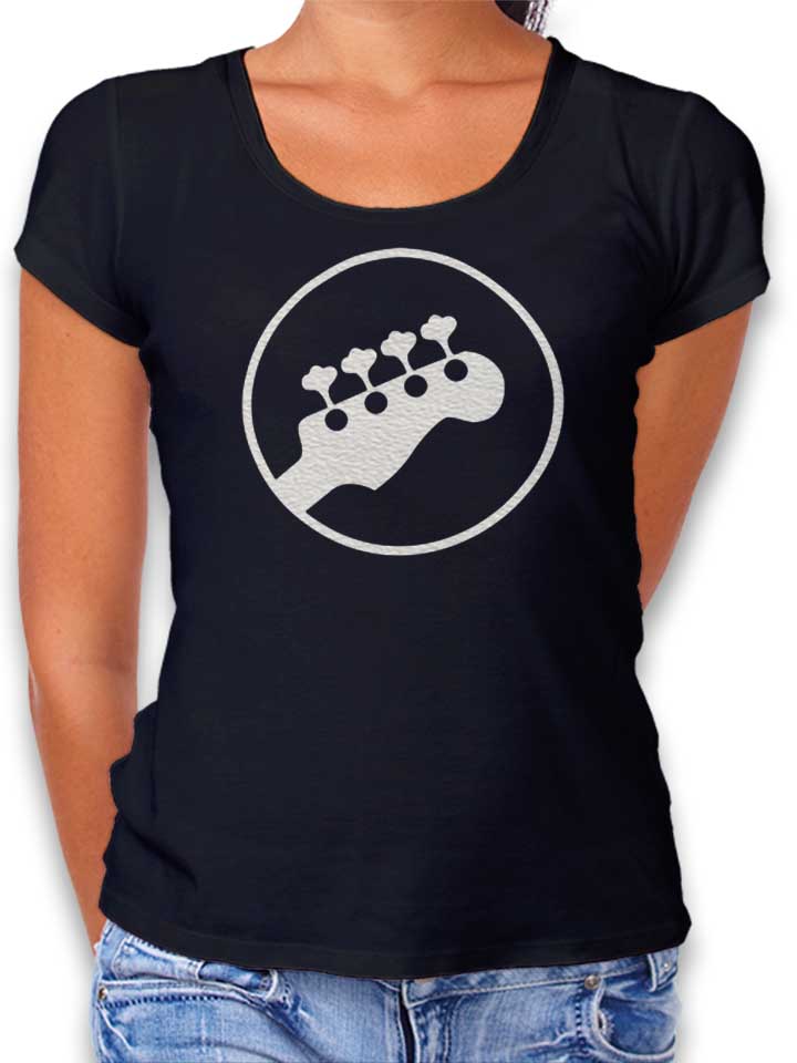 guitar-logo-damen-t-shirt schwarz 1
