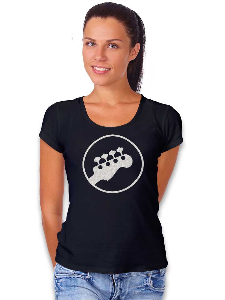 guitar-logo-damen-t-shirt schwarz 2
