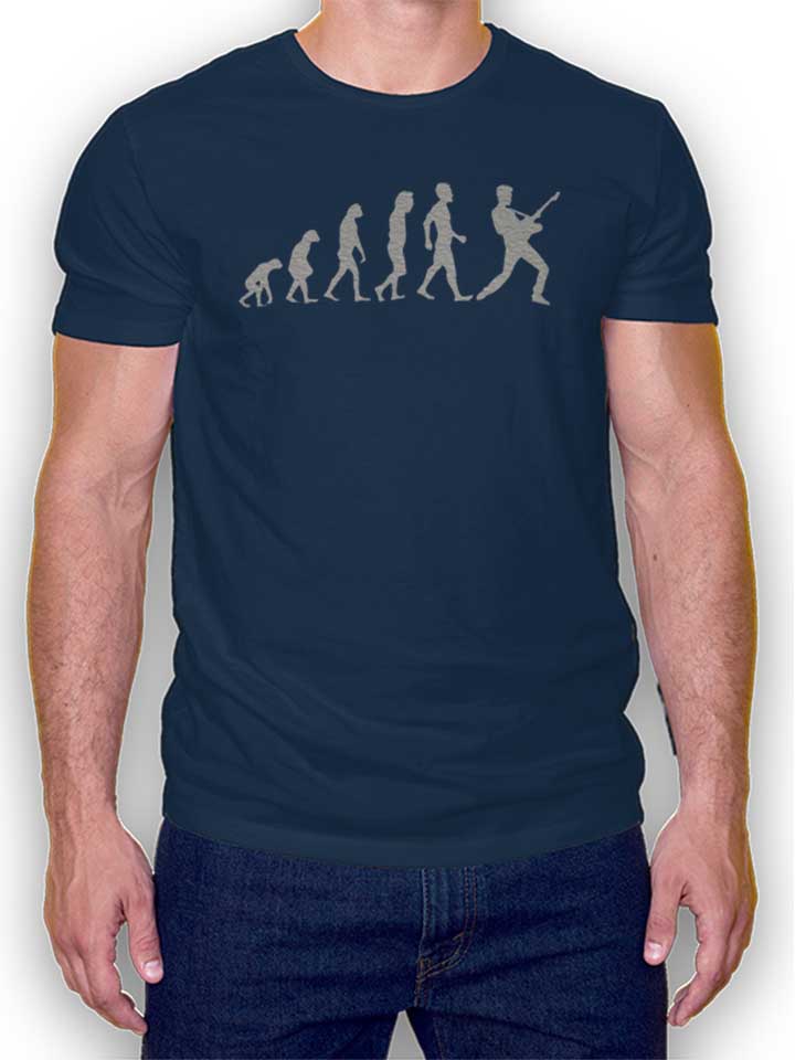 guitar-player-evolution-t-shirt dunkelblau 1