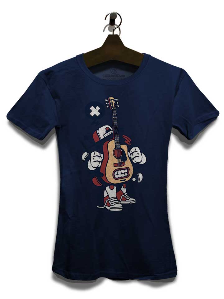 guitar-player-damen-t-shirt dunkelblau 3