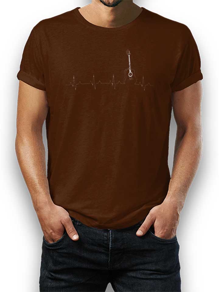 Guitar Pulse T-Shirt marrone L