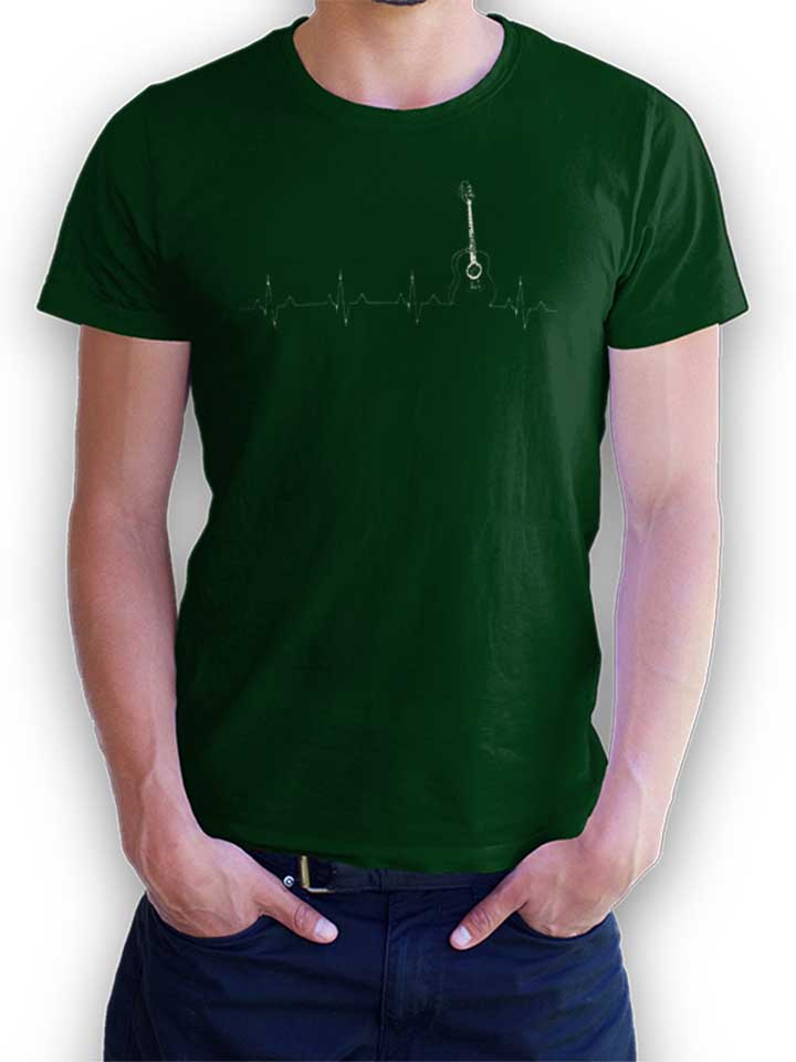 Guitar Pulse T-Shirt vert-fonc L