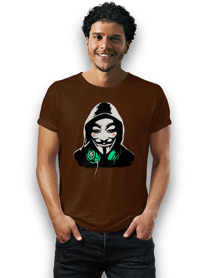 guy-fawkes-dj-t-shirt braun 2