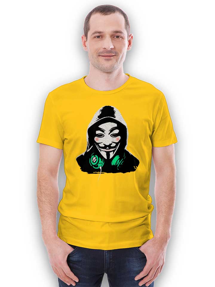 guy-fawkes-dj-t-shirt gelb 2