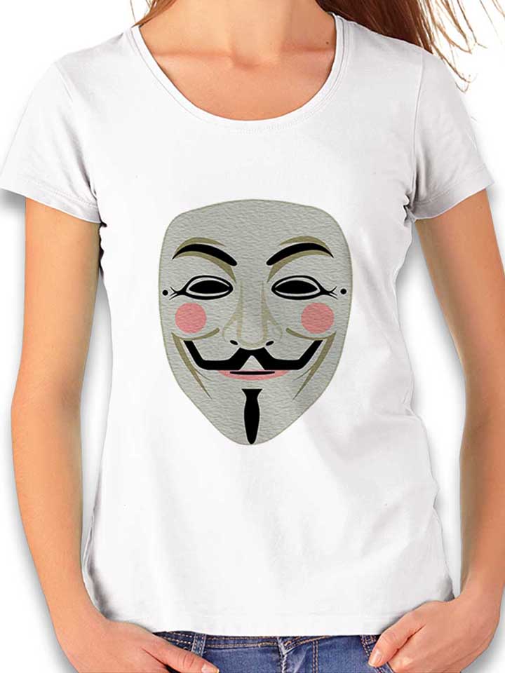 guy-fawkes-mask-damen-t-shirt weiss 1