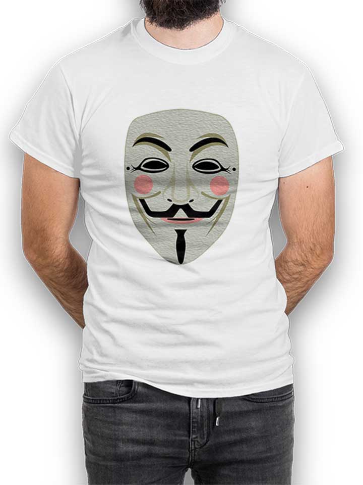 Guy Fawkes Mask T-Shirt white L