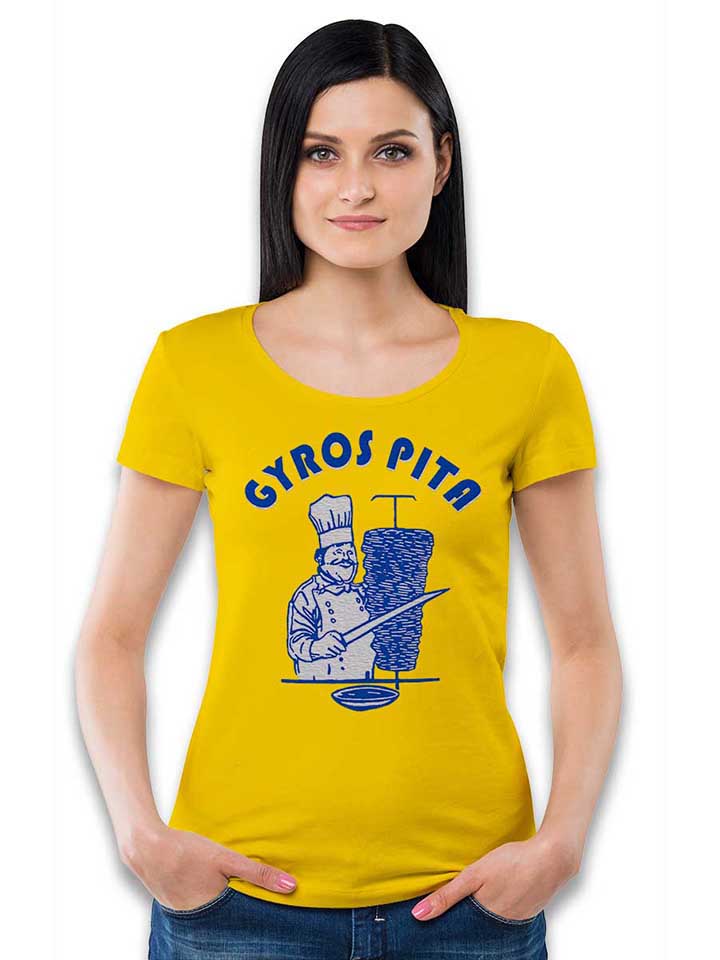 gyros-pita-damen-t-shirt gelb 2