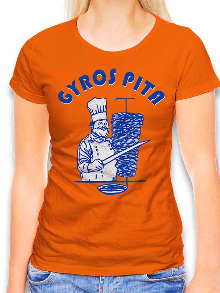 Gyros Pita Camiseta Mujer naranja L