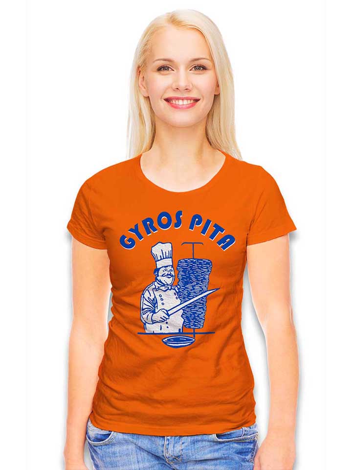gyros-pita-damen-t-shirt orange 2