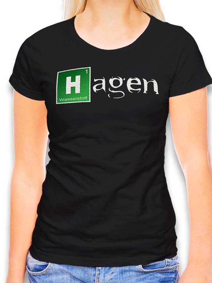 Hagen Camiseta Mujer negro L