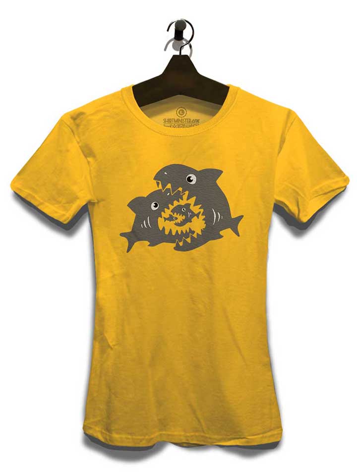 haifische-damen-t-shirt gelb 3