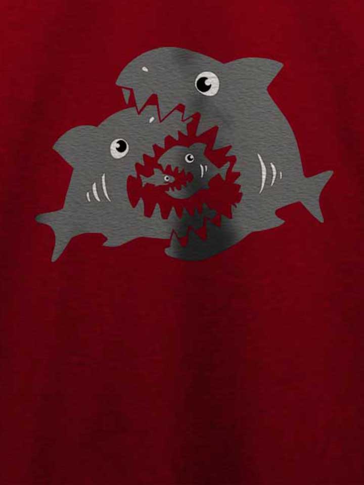 haifische-t-shirt bordeaux 4