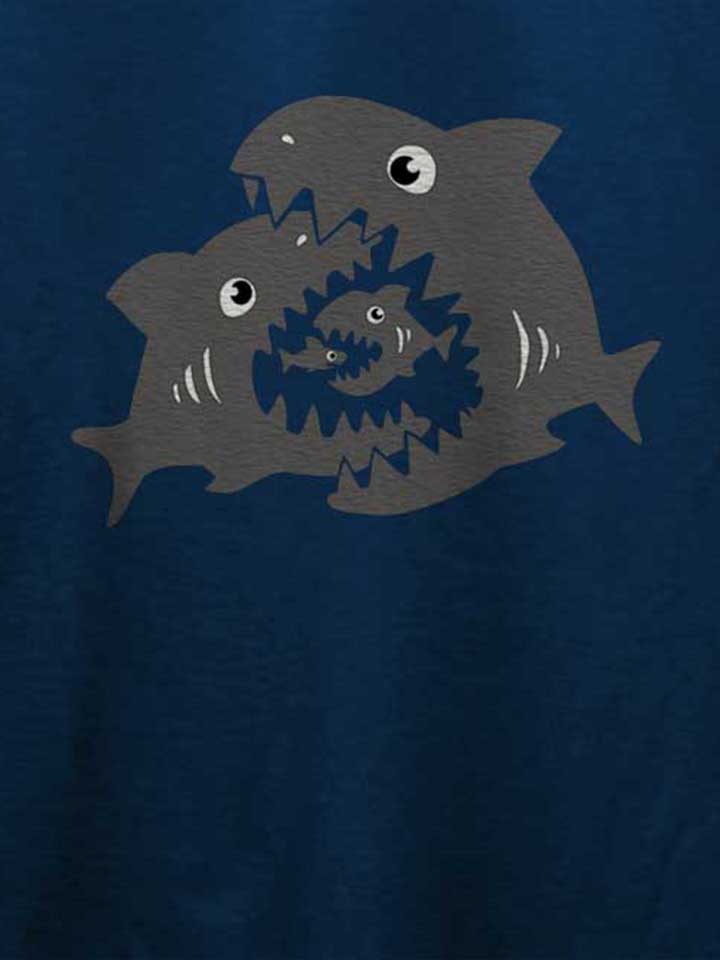 haifische-t-shirt dunkelblau 4