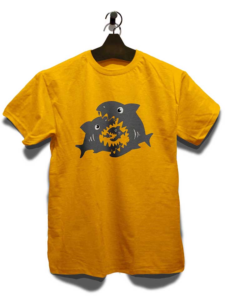 haifische-t-shirt gelb 3