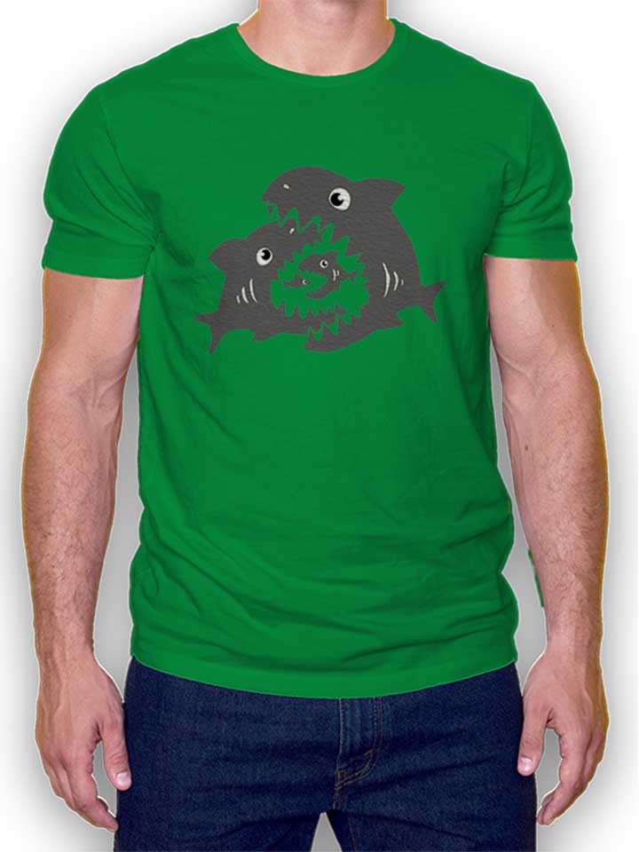 haifische-t-shirt gruen 1