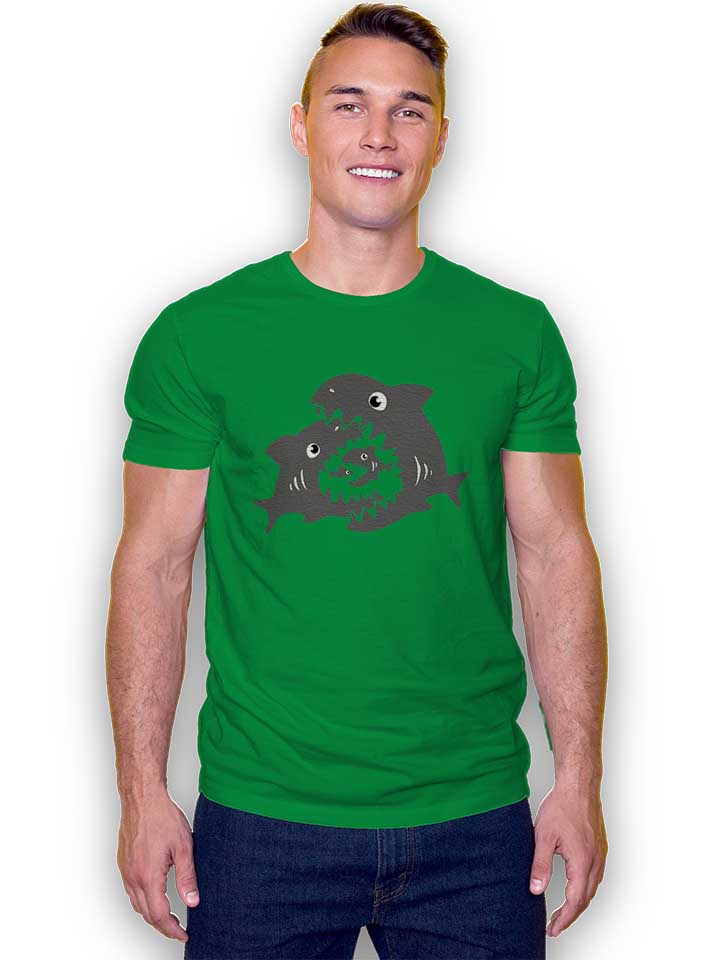 haifische-t-shirt gruen 2