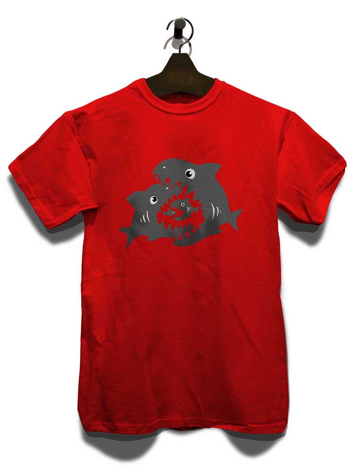 haifische-t-shirt rot 3
