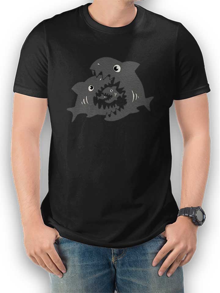 haifische-t-shirt schwarz 1