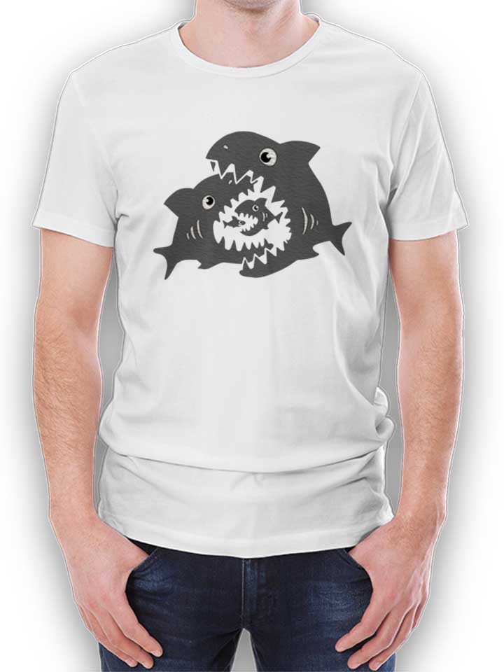Haifische T-Shirt bianco L