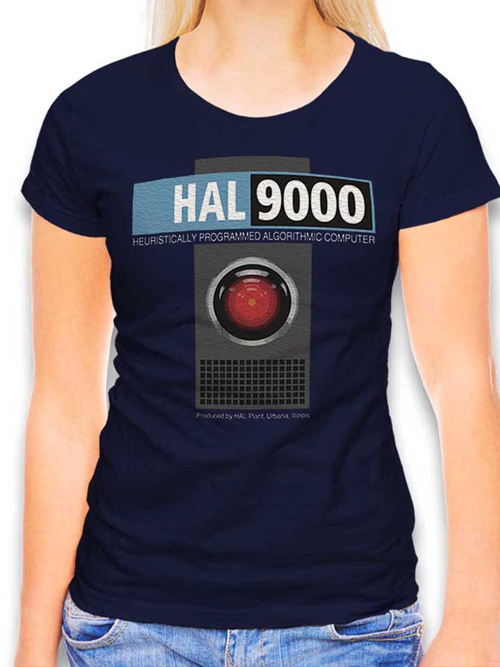 Hal 9000 02 Damen T-Shirt dunkelblau L