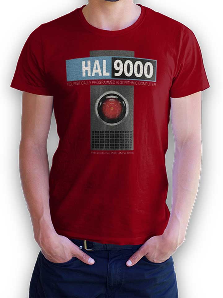 Hal 9000 02 Camiseta burdeos L