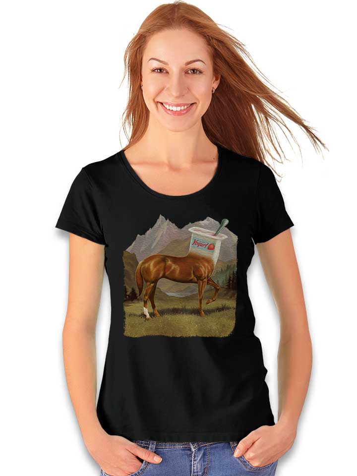 half-horse-half-yogurt-damen-t-shirt schwarz 2