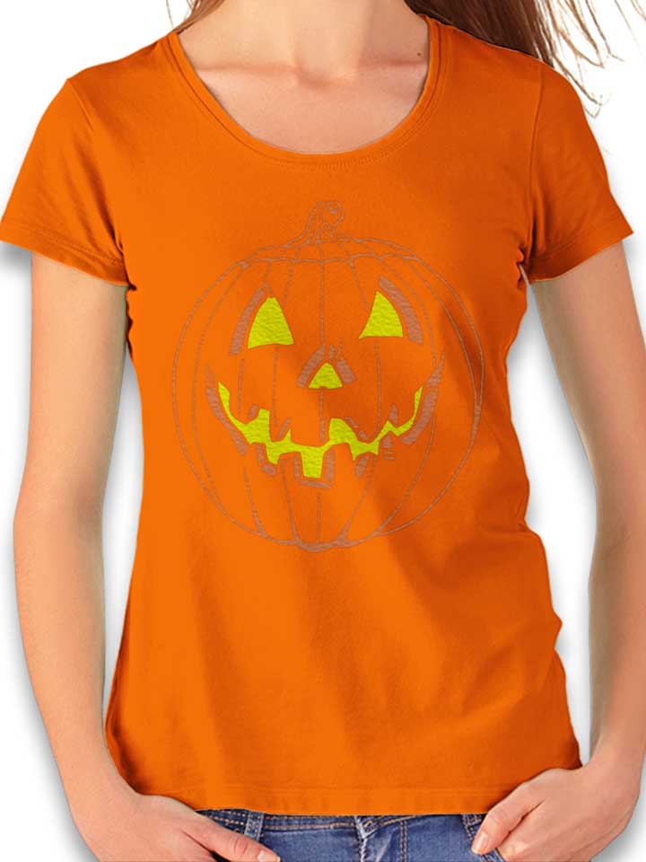 halloween-kuerbis-damen-t-shirt orange 1