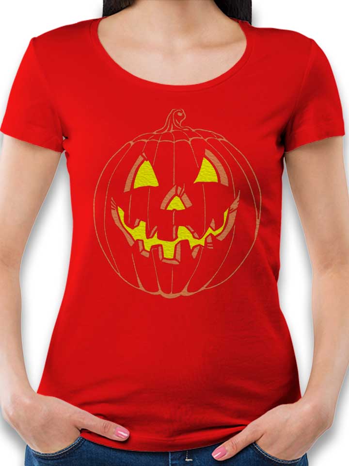 halloween-kuerbis-damen-t-shirt rot 1