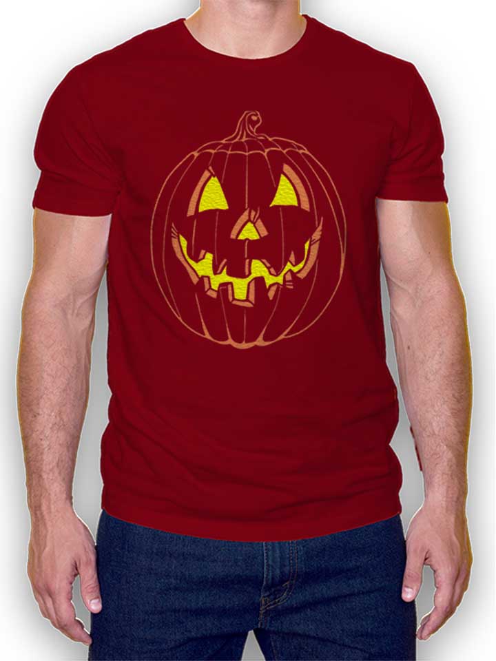Halloween Kuerbis T-Shirt maroon L