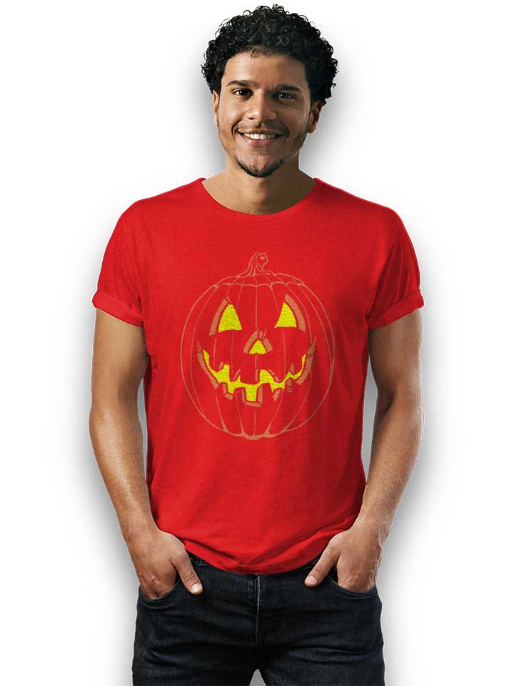 halloween-kuerbis-t-shirt rot 2