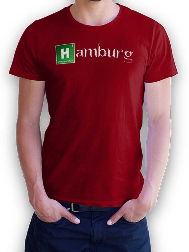 Hamburg T-Shirt maroon L