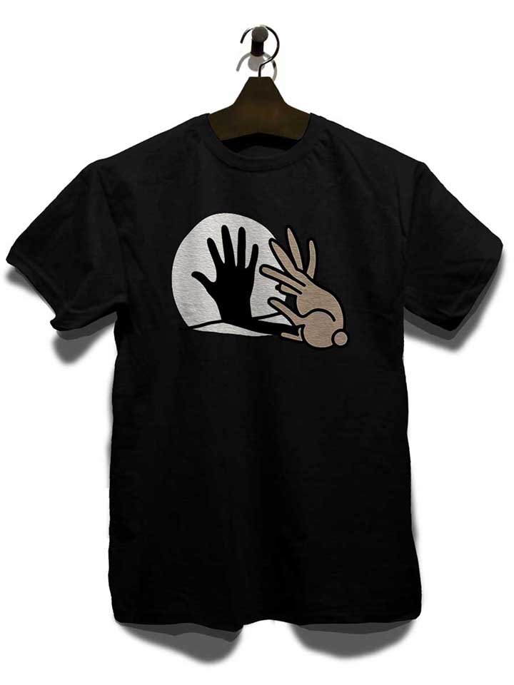 hand-schatten-kaninchen-t-shirt schwarz 3