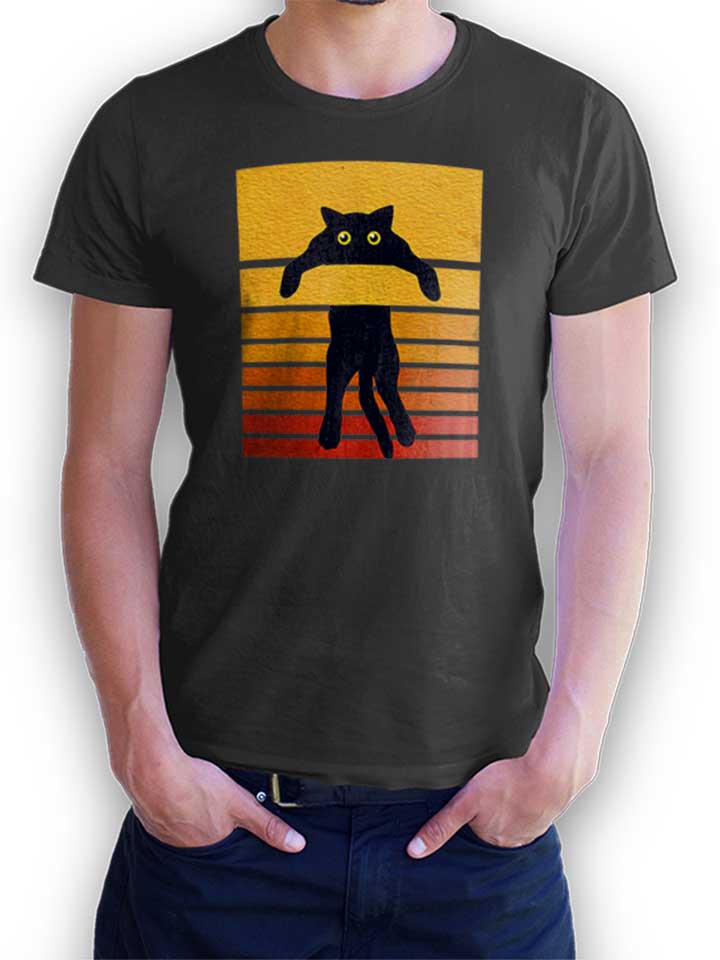 Hanging Out Cat Camiseta gris-oscuro L