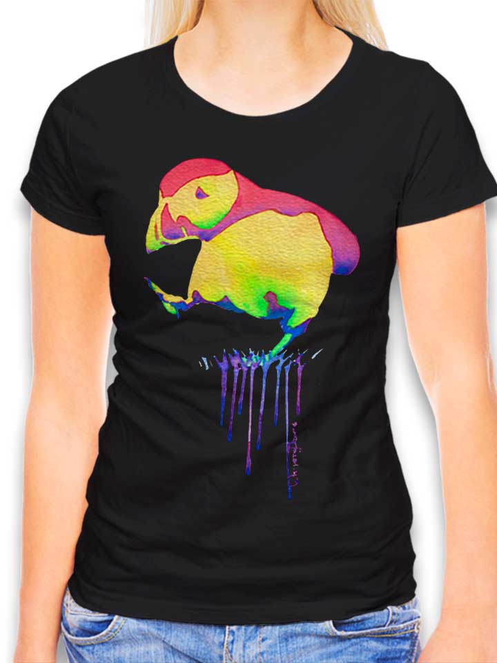 Happy Bird T-Shirt Donna nero L
