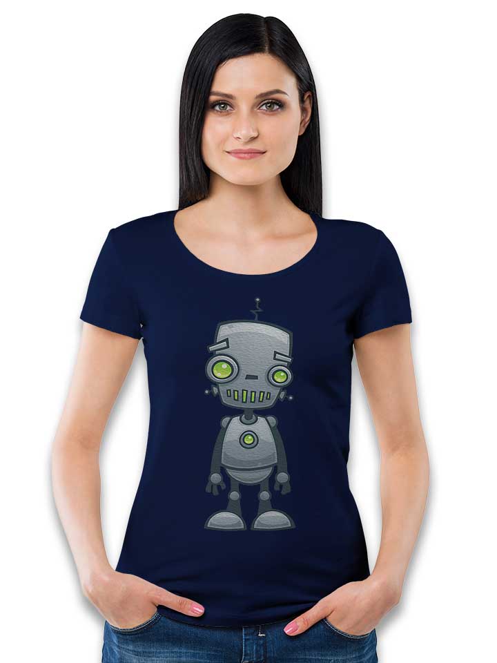 happy-robot-damen-t-shirt dunkelblau 2