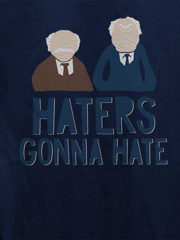 haters-gonna-hate-waldorf-statler-damen-t-shirt dunkelblau 4