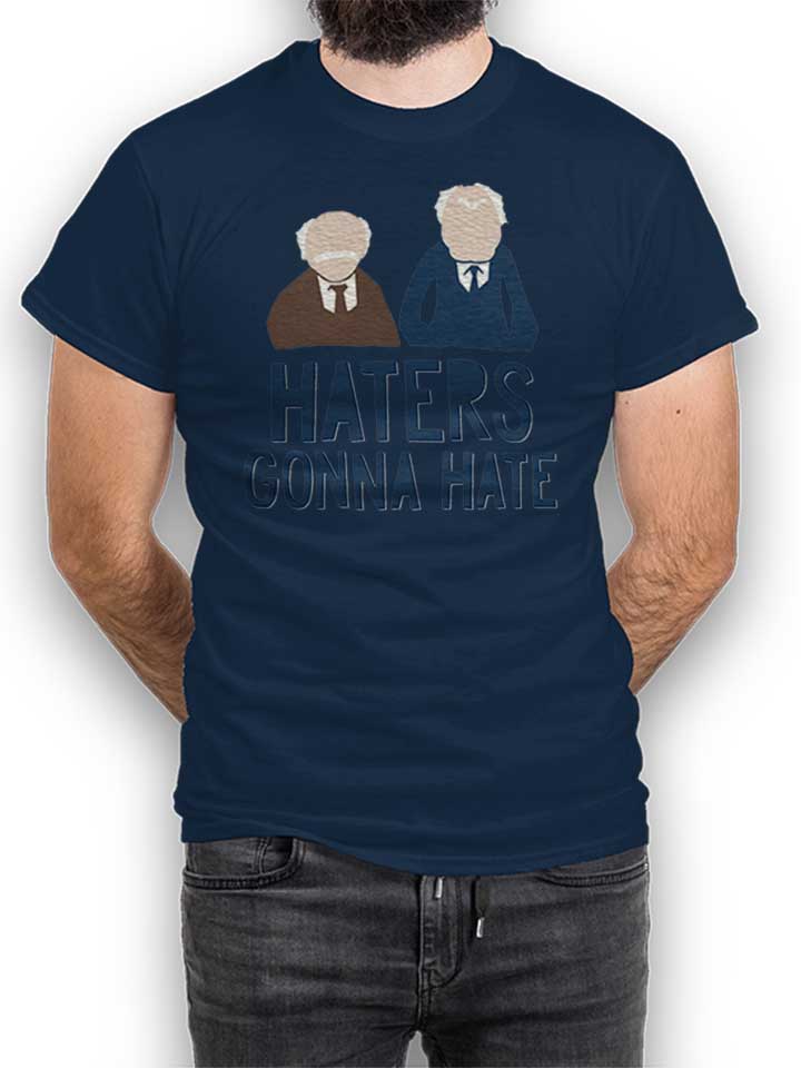 haters-gonna-hate-waldorf-statler-t-shirt dunkelblau 1