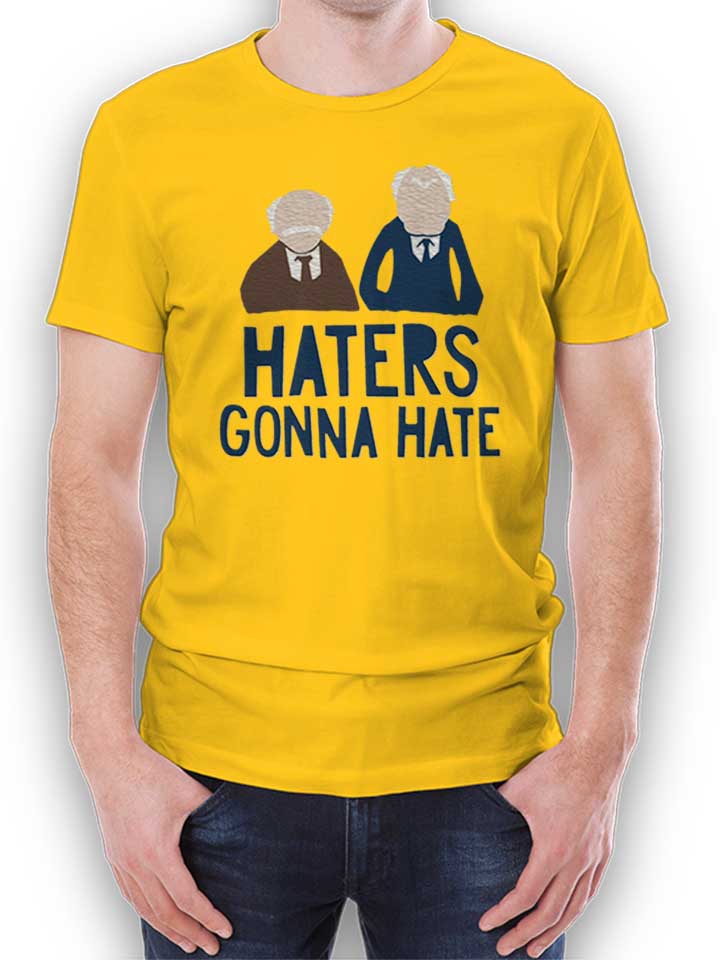 Haters Gonna Hate Waldorf Statler T-Shirt yellow M