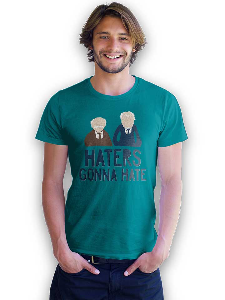 haters-gonna-hate-waldorf-statler-t-shirt tuerkis 2