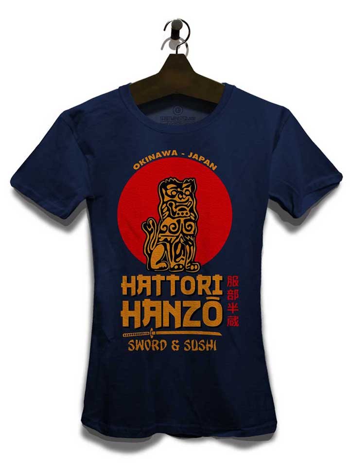 hattori-hanzo-logo-damen-t-shirt dunkelblau 3
