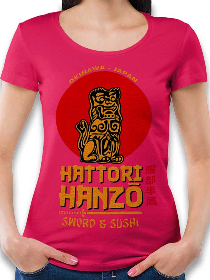 hattori-hanzo-logo-damen-t-shirt fuchsia 1