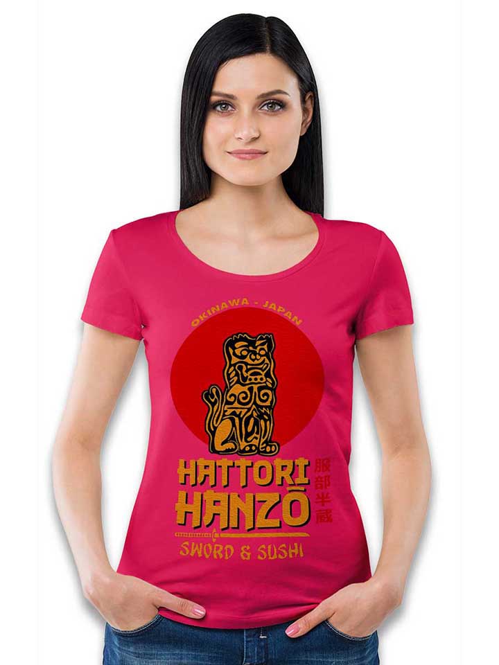 hattori-hanzo-logo-damen-t-shirt fuchsia 2