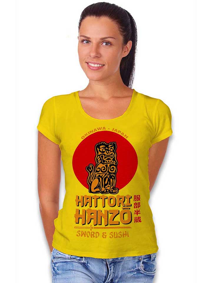 hattori-hanzo-logo-damen-t-shirt gelb 2