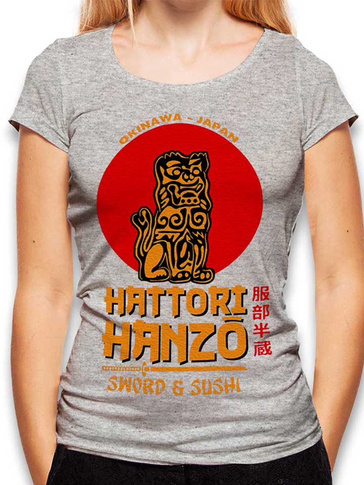 hattori-hanzo-logo-damen-t-shirt grau-meliert 1