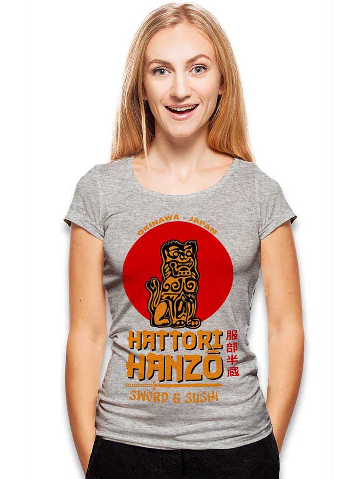 hattori-hanzo-logo-damen-t-shirt grau-meliert 2