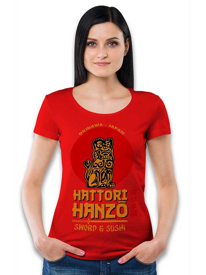 hattori-hanzo-logo-damen-t-shirt rot 2