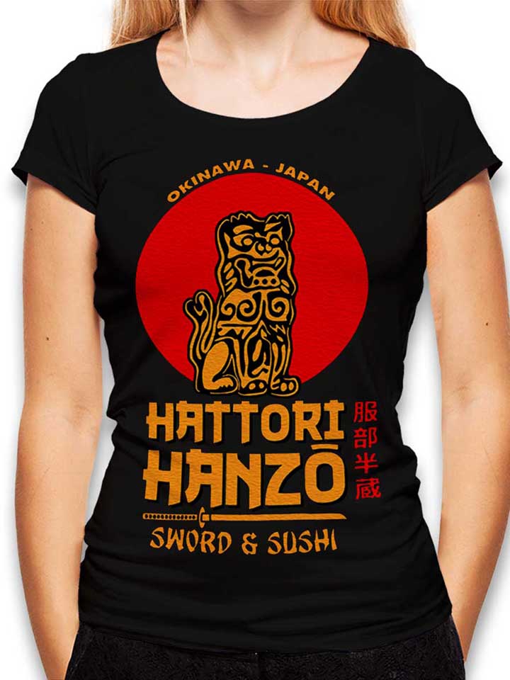 hattori-hanzo-logo-damen-t-shirt schwarz 1