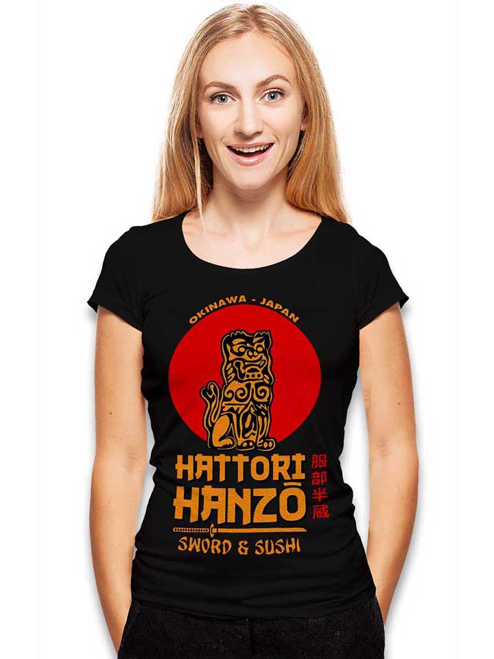 hattori-hanzo-logo-damen-t-shirt schwarz 2