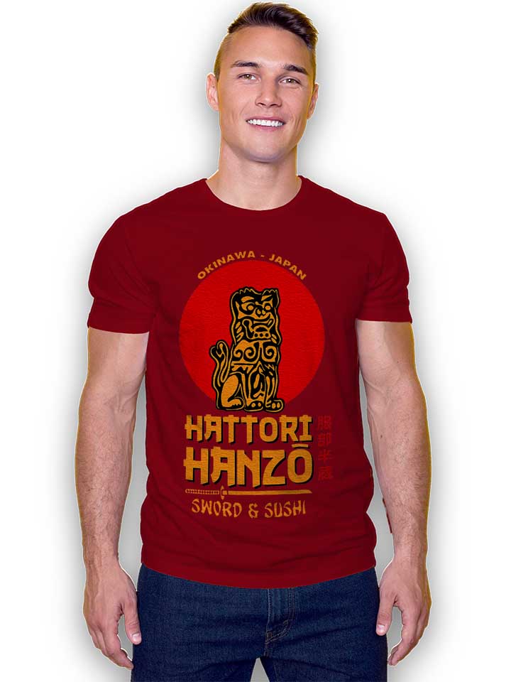 hattori-hanzo-logo-t-shirt bordeaux 2